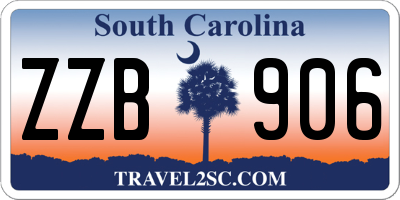 SC license plate ZZB906