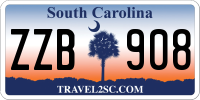 SC license plate ZZB908