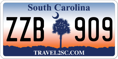 SC license plate ZZB909