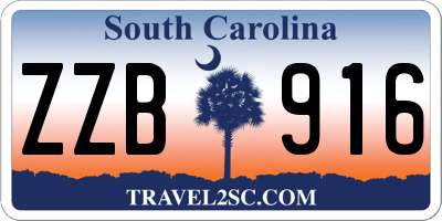 SC license plate ZZB916