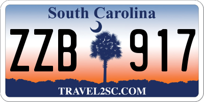 SC license plate ZZB917