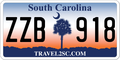 SC license plate ZZB918