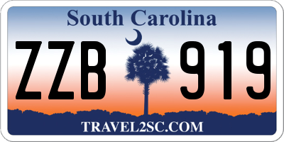 SC license plate ZZB919