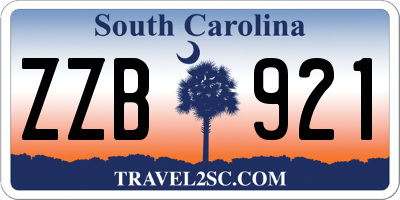 SC license plate ZZB921