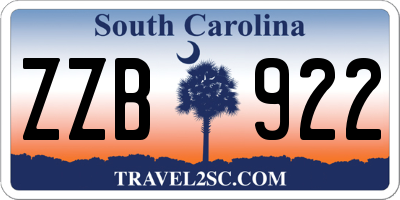SC license plate ZZB922