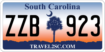 SC license plate ZZB923