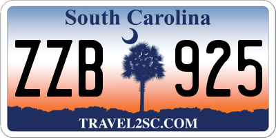 SC license plate ZZB925