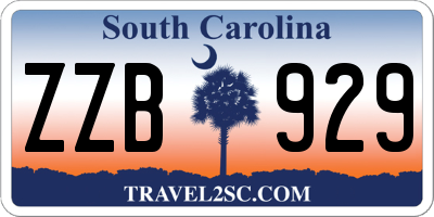 SC license plate ZZB929