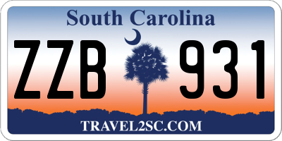 SC license plate ZZB931