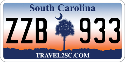 SC license plate ZZB933