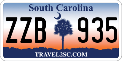 SC license plate ZZB935