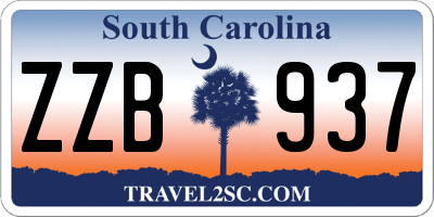 SC license plate ZZB937