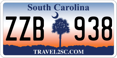 SC license plate ZZB938