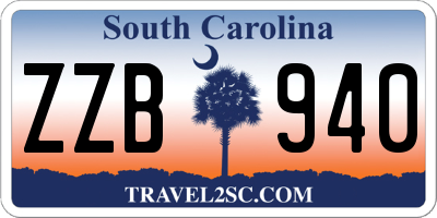 SC license plate ZZB940