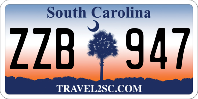 SC license plate ZZB947