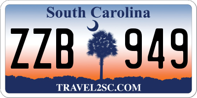 SC license plate ZZB949