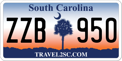 SC license plate ZZB950