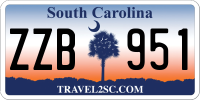 SC license plate ZZB951