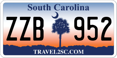 SC license plate ZZB952
