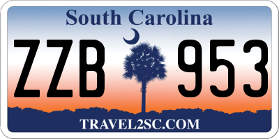 SC license plate ZZB953