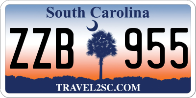 SC license plate ZZB955