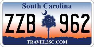 SC license plate ZZB962