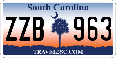 SC license plate ZZB963