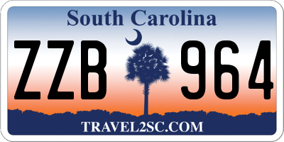 SC license plate ZZB964