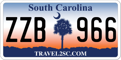 SC license plate ZZB966