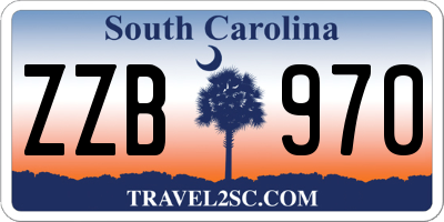 SC license plate ZZB970