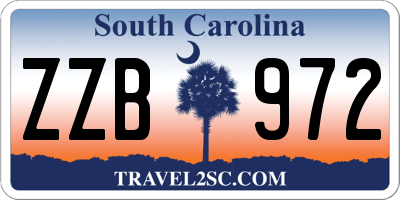 SC license plate ZZB972