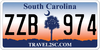 SC license plate ZZB974