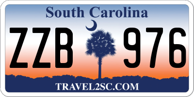 SC license plate ZZB976