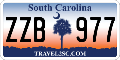 SC license plate ZZB977