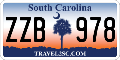 SC license plate ZZB978