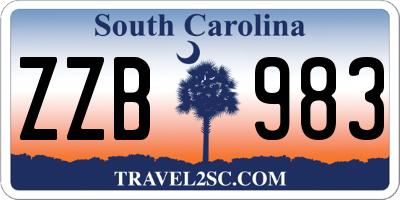 SC license plate ZZB983