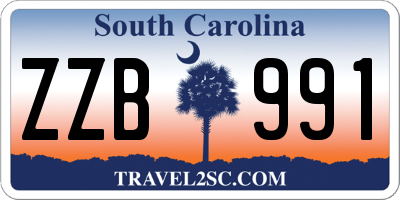SC license plate ZZB991