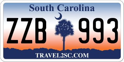 SC license plate ZZB993
