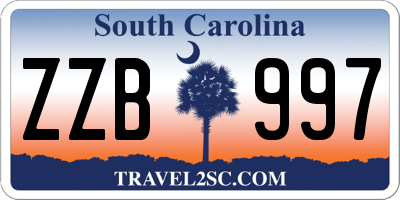 SC license plate ZZB997
