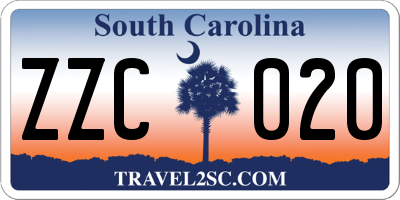 SC license plate ZZC020