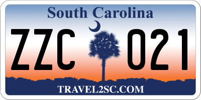 SC license plate ZZC021