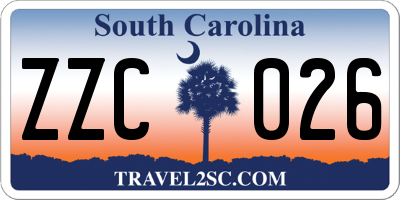 SC license plate ZZC026