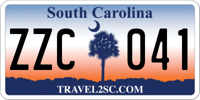 SC license plate ZZC041