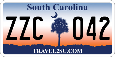 SC license plate ZZC042