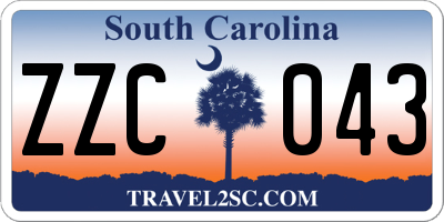 SC license plate ZZC043