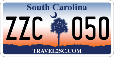 SC license plate ZZC050