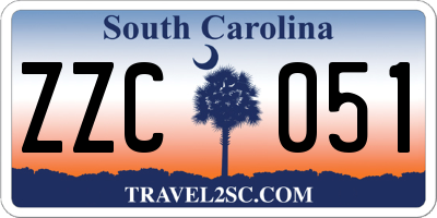SC license plate ZZC051