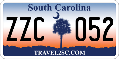 SC license plate ZZC052