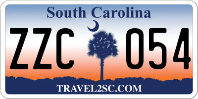 SC license plate ZZC054