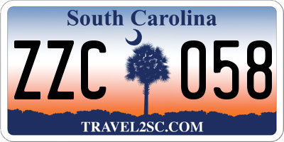 SC license plate ZZC058